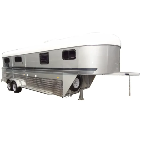 Australia Gooseneck Horse Float Trailer 4 Horses Customized Horse Cart With Living Quarters Fiberglass Horse Car