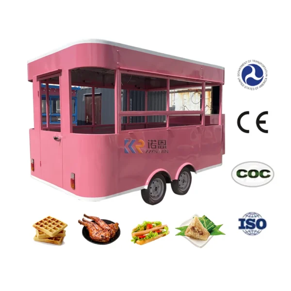 3.5Meters Best Quality Fast Food Trucks Street Mobile Food Trailer with Full Kitchen Equipments - Image 4