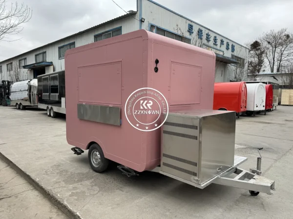 American Popular Street Outdoor Coffee Trailer Crepe Food Truck With Snack Mobile Kitchen Fully Equipped Food Trailer