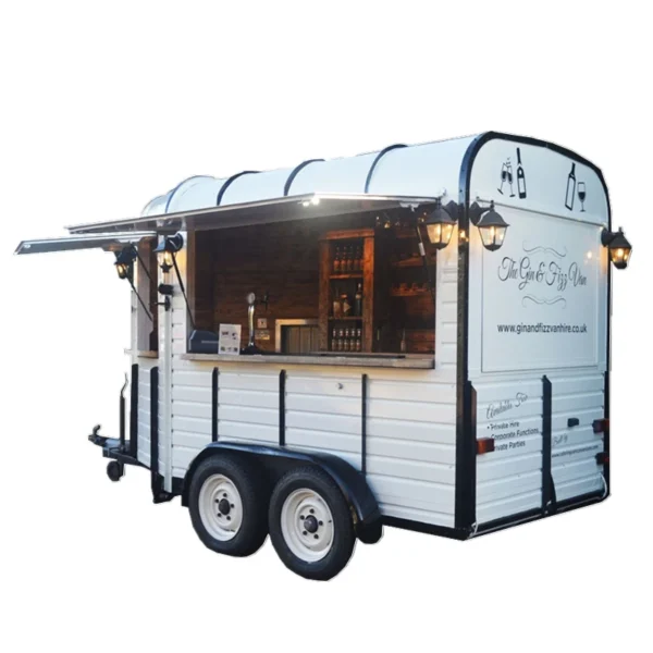 Mobile Bars Ice Cream Vending Van Horsebox Vintage Horse Box Food Carts Trolley Kiosk Food Trailer - Image 3