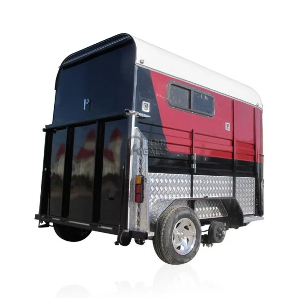 OEM 2 Horses Angle Load Horse Trailer With Luxurious Configuration Transportation Horse Floats Truck - Image 2