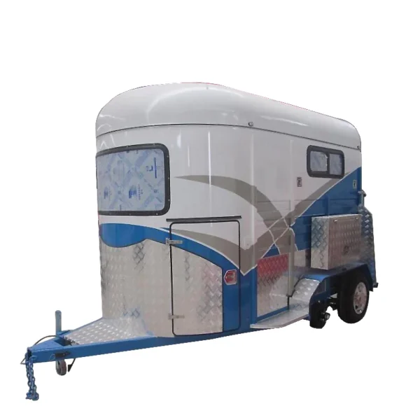 2023 Luxury 2 Goose-neck Horse Float Trailer for Sale Austria Wholesale Straight Horse Loading Cart with Living Area