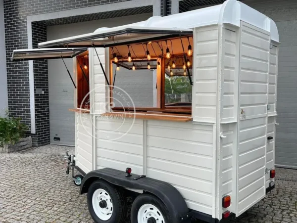 Horse Box Food Cart Mobile Food Truck Concession Catering Trailer Coffee Kiosk Ice Cream Hot Dog Cart With Full Kitchen - Image 4