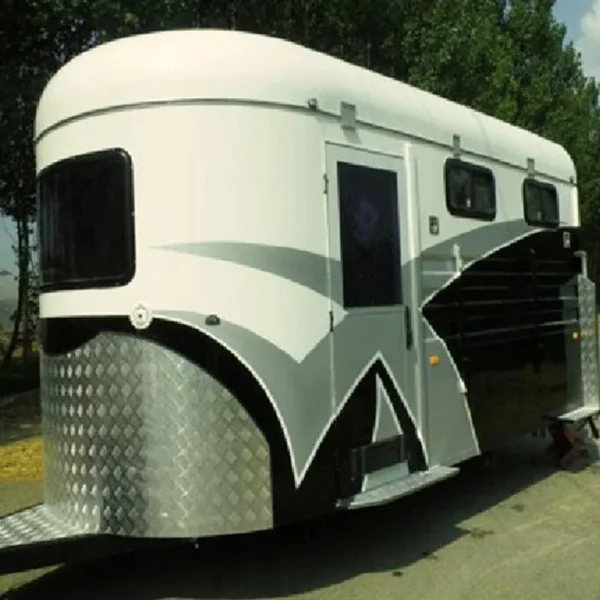 2024 Galvanized 2 Horse Float Trailer with Living Quarters Deluxe Angle Horse Load Cart supporting Customization - Image 2