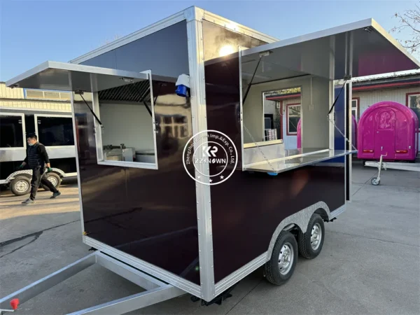 USA Standard Food Trailer Fully Equipped Hot Dog Cart Street Snack Coffee Shop Full Kitchen Commercial Food Truck Mobile Kitchen