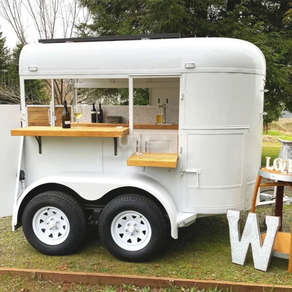 New Design Food Trailer Travel Mobile Kitchen Mobile Bar Beer Juice Ice Cream Cart Horse Trailer For Sale