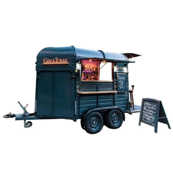 Mobile Bars Ice Cream Vending Van Horsebox Vintage Horse Box Food Carts Trolley Kiosk Food Trailer - Image 5