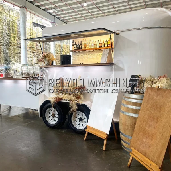 New Design Rental Truck Wedding Mobile Beer Bar Juice Vending Cart Serve Dessert Salon Ice Cream Cart Coffee Shop Horse Trailer - Image 5