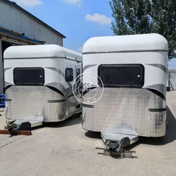 2024 Mobile Horse Floating Camper Trailer With Living Quarter Australia Standard Horse Transport Cart - Image 2