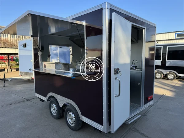 USA Standard Food Trailer Fully Equipped Hot Dog Cart Street Snack Coffee Shop Full Kitchen Commercial Food Truck Mobile Kitchen - Image 2