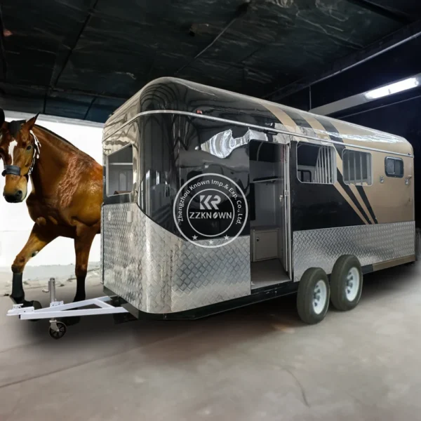 Deluxe Horse Trailer Mobile Horse Floating Camper Trailer with Living Quarter Australia Standard Horse Transport Cart