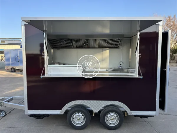 USA Standard Food Trailer Fully Equipped Hot Dog Cart Street Snack Coffee Shop Full Kitchen Commercial Food Truck Mobile Kitchen - Image 6