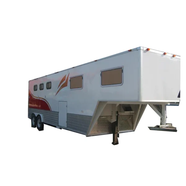 Gooseneck Horse Load Trailer with living Quarters Fiberglass Horse Float Trailers for Sale - Image 2