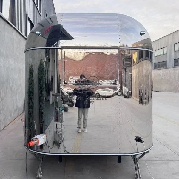 Modern Mobile Food Trailer with Burger , Coffee Vending, and Pizza Oven for Sale - Image 3