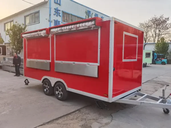 China concession Best Selling Products Mobile Street Ice Cream Hot Dog Fast Catering BBQ Coffee Vending Food Trailer For Sale - Image 2