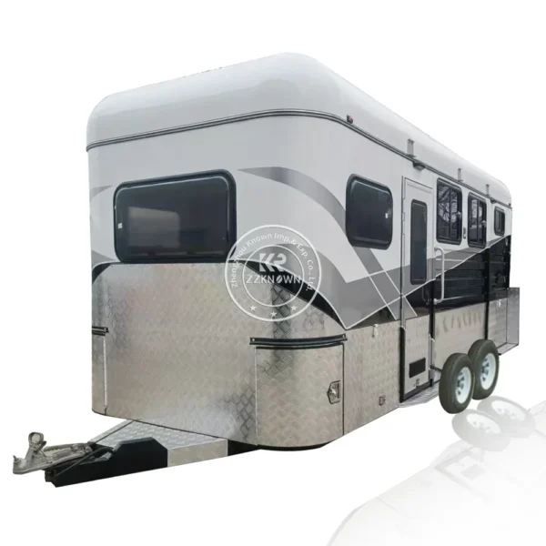 2024 Mobile Horse Floating Camper Trailer With Living Quarter Australia Standard Horse Transport Cart - Image 5