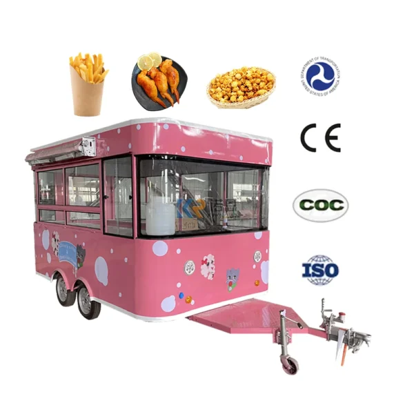 3.5Meters Best Quality Fast Food Trucks Street Mobile Food Trailer with Full Kitchen Equipments - Image 3