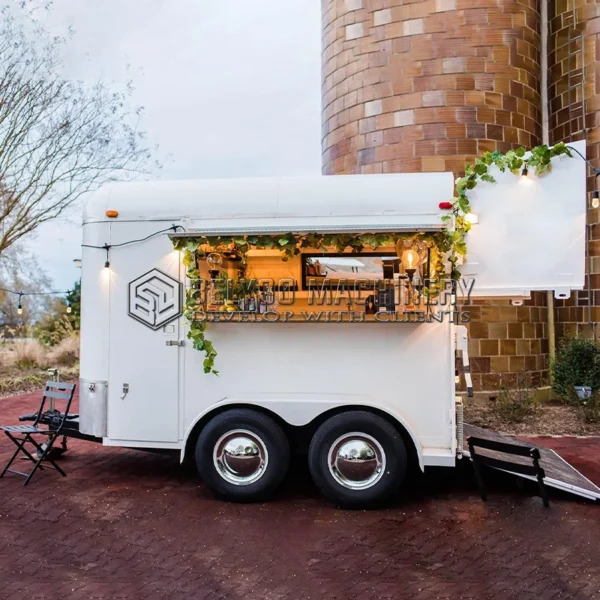 New Design Rental Truck Wedding Mobile Beer Bar Juice Vending Cart Serve Dessert Salon Ice Cream Cart Coffee Shop Horse Trailer