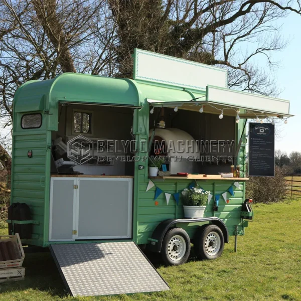 Belyoo CE Certified Mobile Bars Horse Trailer Food Truck Ice Cream Coffee Vending Van Outdoor Street Food Cart for Sale - Image 2