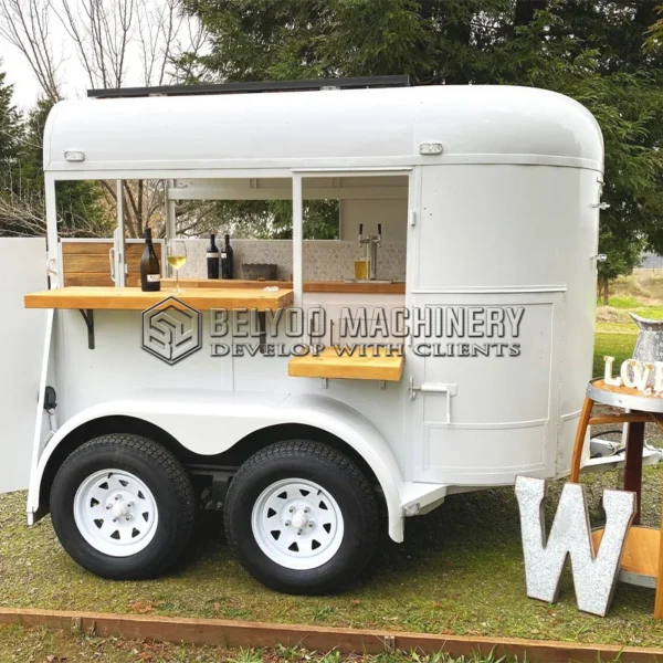 New Design Rental Truck Wedding Mobile Beer Bar Juice Vending Cart Serve Dessert Salon Ice Cream Cart Coffee Shop Horse Trailer - Image 2